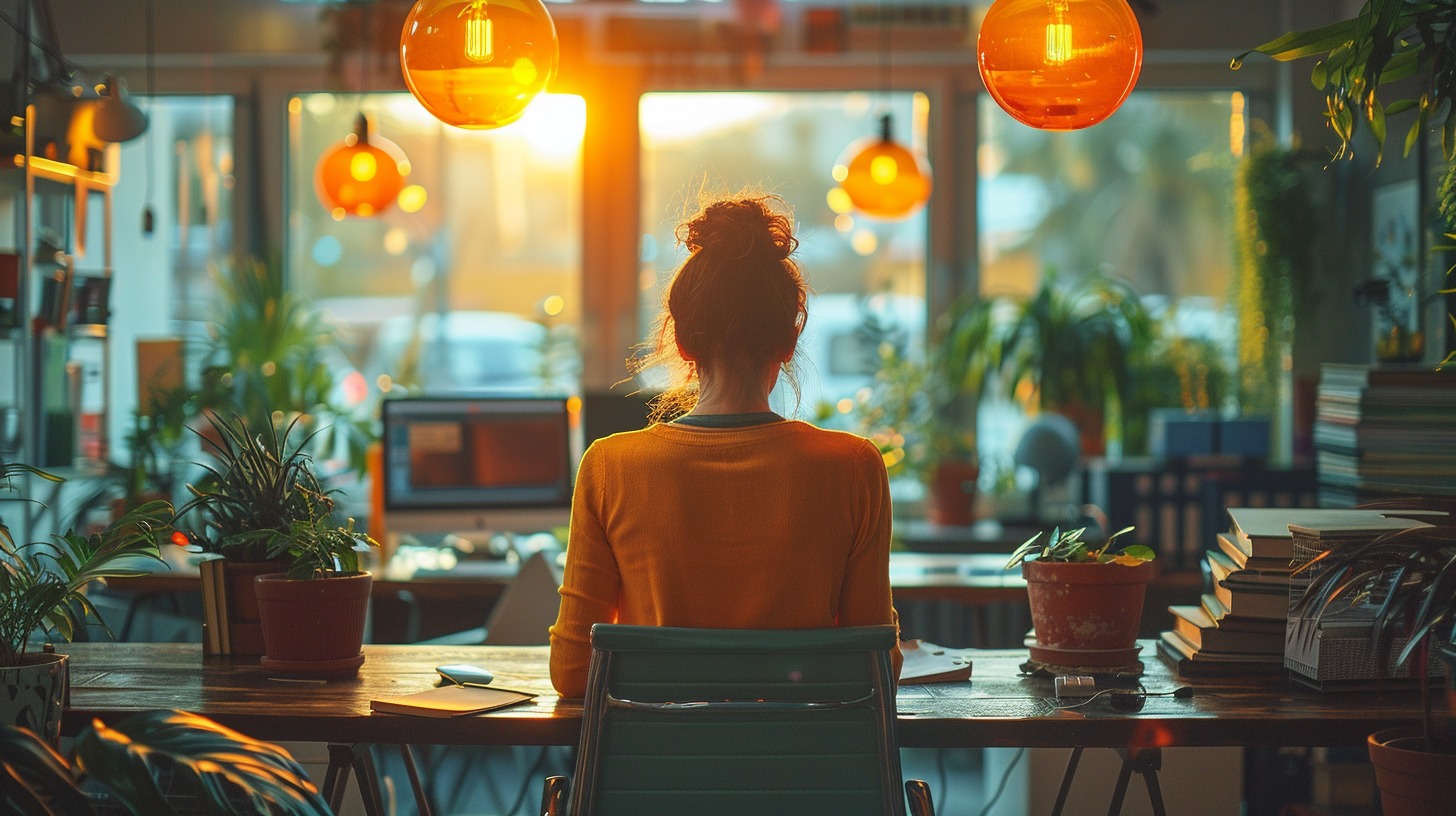 Girl in office