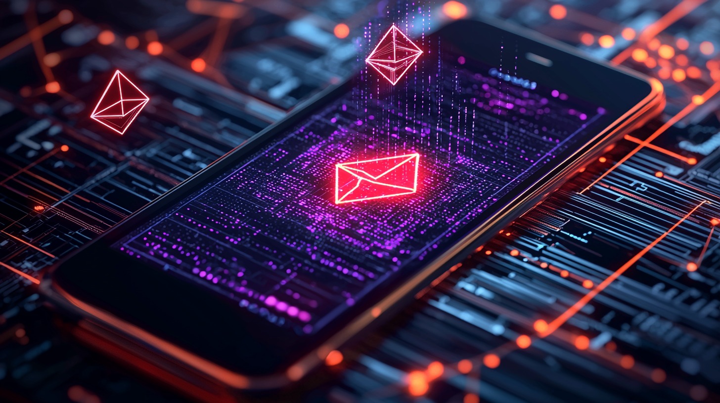Smartphone running a dApp